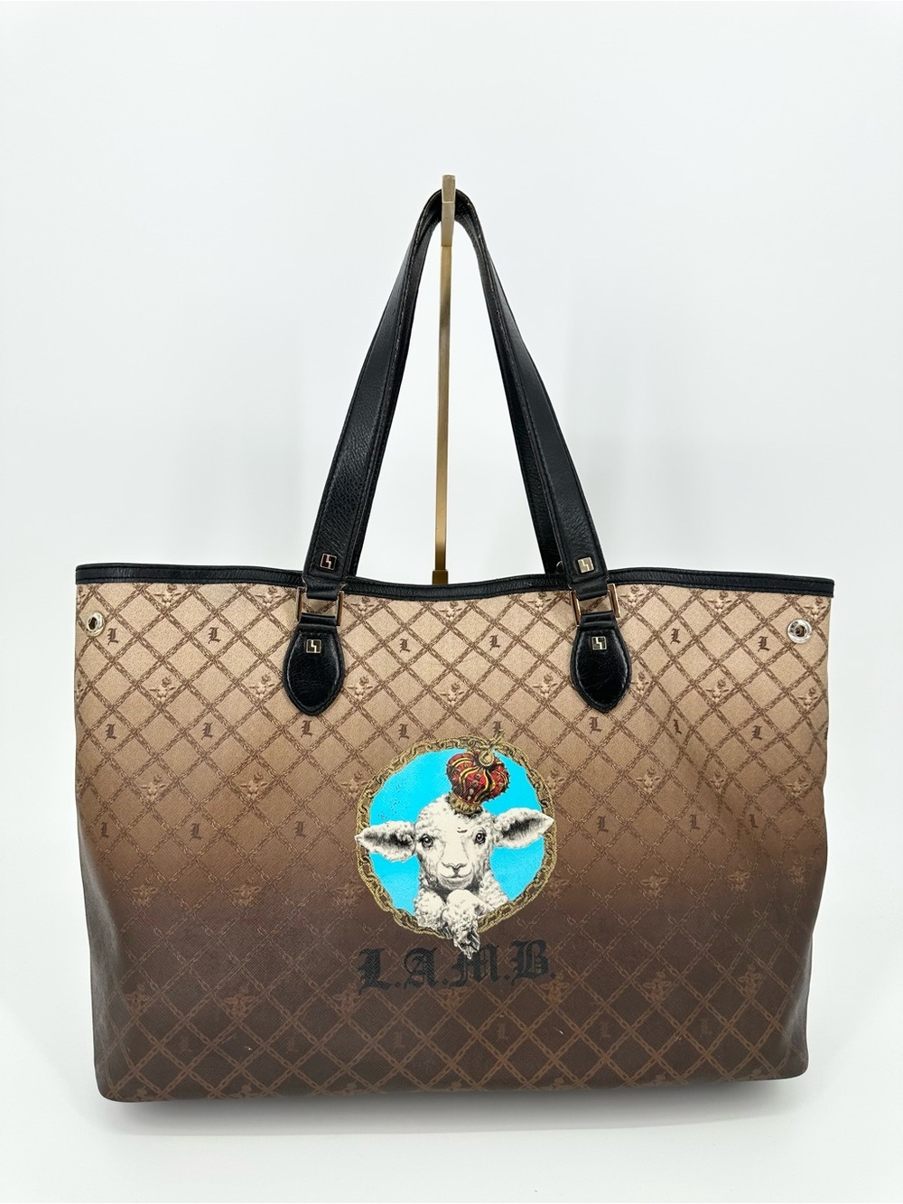 L.A.M.B. by Gwen Stefani Kingsvale Crown Signature Shoulder Tote Bag Luxury